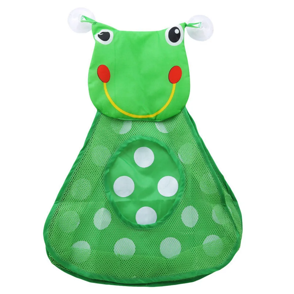 Frog Мультяшные милые детские Банные сетки для хранения на присоске, складная подвесная сетчатая сетка для ванной, подвесная корзина для хранения, органайзер для ванной, сумка для игрушек - Цвет: Frog