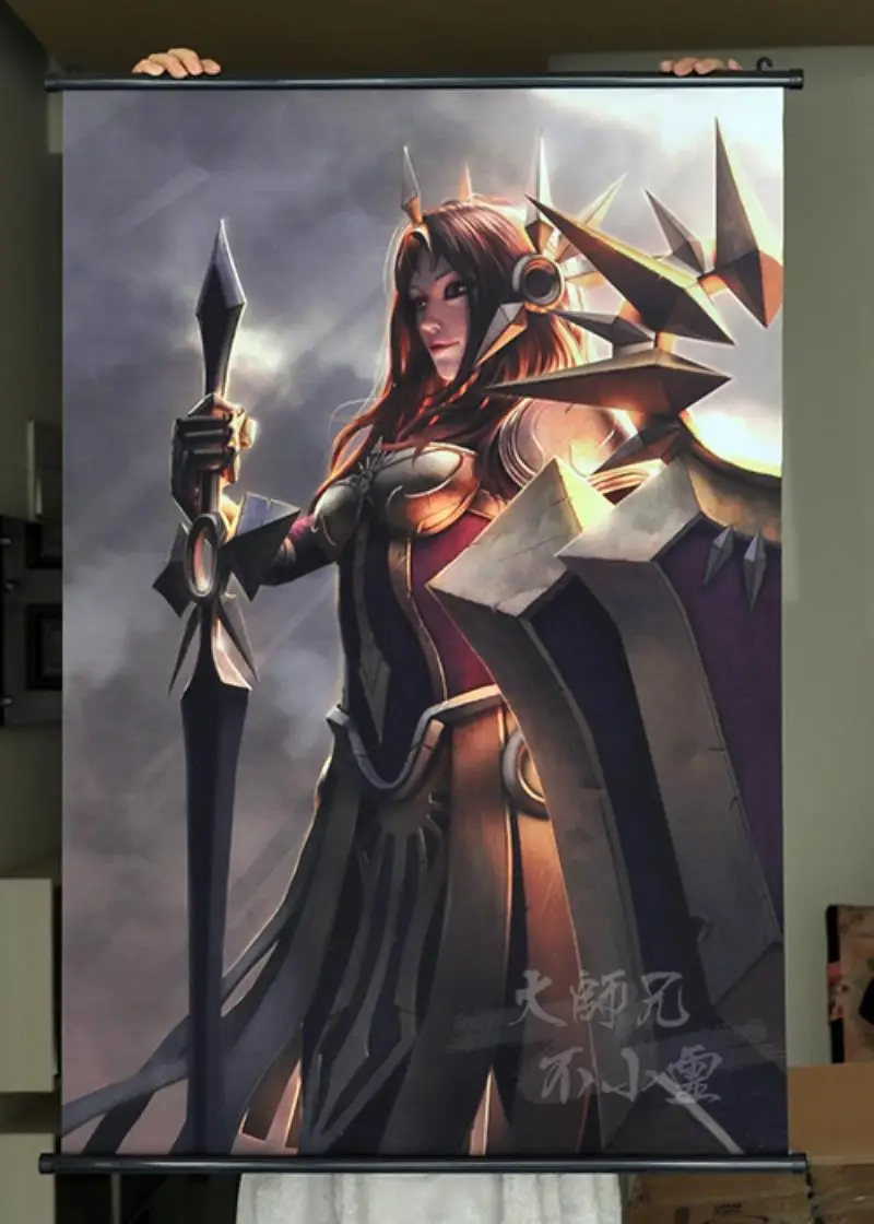 HD игровой прокрутки League of Legends LOL: Leona Постер для кафе украшения дома баннеры