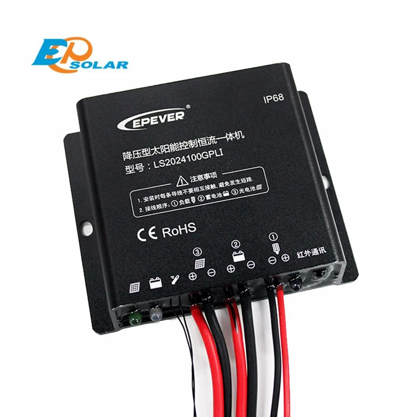 

EPSOLAR LS2024100GPLI 20A 12V 24V Solar charger controller timer IP67 Waterproof IR mobile APP