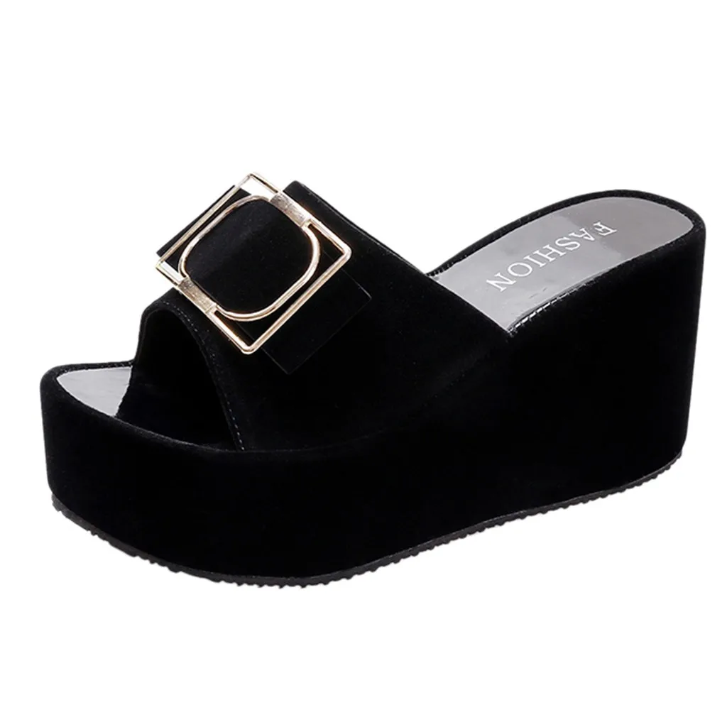 

SAGACE Women Summer Open Toe Wedges Slippers Sexy High Quality Outside Summer Ladies Shoes Beach Walk Shoes Sandals Casual Shoes
