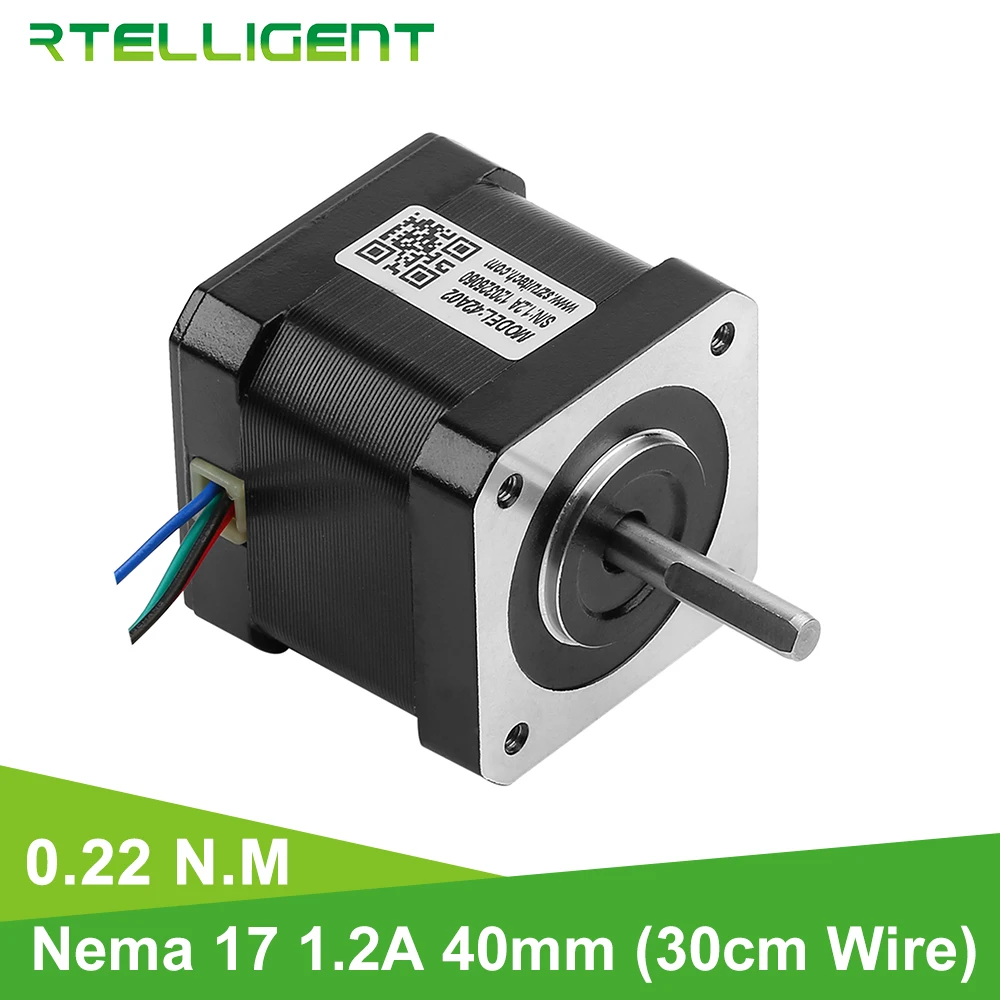 Rtelligent 22N см(31,5oz.in) 3D принтер двигатель 4 свинца Nema 17 шаговый двигатель 42 Мотор 40 мм 1.2A шаговый двигатель для ЧПУ механик мотор