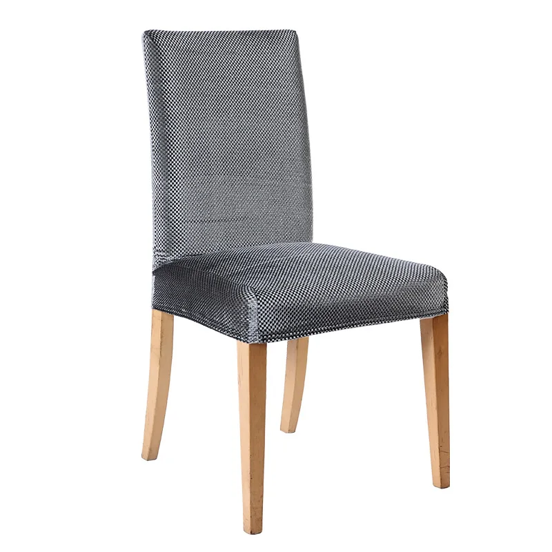 Жаккардовый чехол для кресла, эластичные чехлы для стульев, чехлы для банкета, отеля, столовой, украшения дома - Цвет: Grey