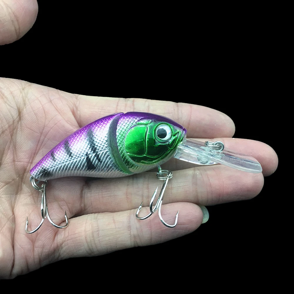 Fishing Lures Minnow rock Crank Bait Crankbait Bass Treble Hook Swing lure baits wobblers
