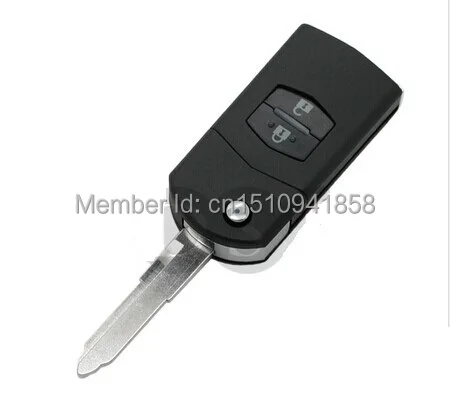 

Free shipping wholesale 2 Buttons Remote Folding Key Flip Shell Case Uncut Blank for Mazda 3 5 6