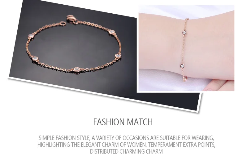 18k Pure Rose Gold Natural Bracelet Women Fashion Bangle Romantic Female Jewelry Girl Gift Party Trendy Hot Sale Good