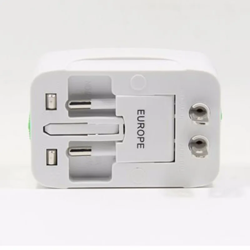 GEUMXL World зарядное устройство адаптер все в одном Путешествия AC адаптер питания конвертер в США/Великобритании/ЕС/AU розетка электрическая 2 USB