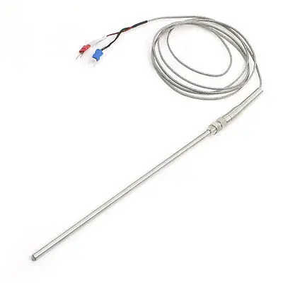 

2Meter K Type 0-800C Fork Terminal Thermocouple Sensor 5mm Dia Probe