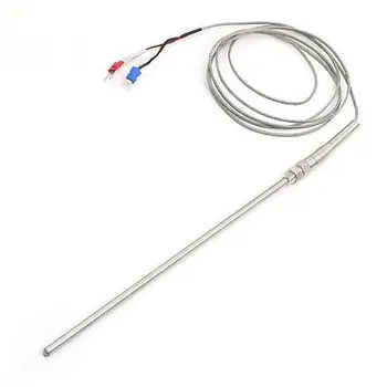 

2Meter K Type 0-800C Fork Terminal Thermocouple Sensor 5mm Dia Probe