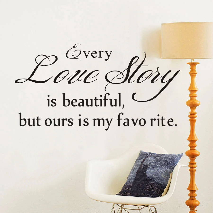 Aliexpress Buy Every Love Story Is Beautiful Wall Stickers Home Decor Quotes Love Quotes Wall Decals Vinyl Lettering Words Wall Art Decoration from