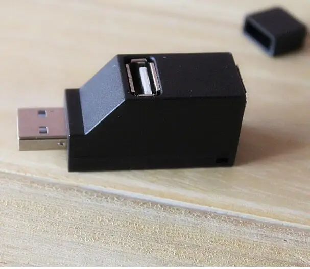 Mini Portable 3 Ports High Speed 2.0 USB HUB In-line Splitter Adapter With lanyard for Notebook/Tablet Computer PC Peripherals