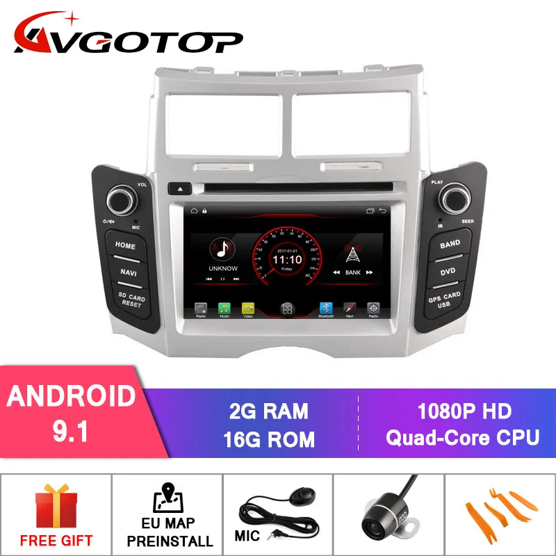 

AVGOTOP CAR DVD PLAYER for TOYOTA YARIS Built-In WiFi Car Radio DVR/WIFI+DAB+OBD+TPMS NAVIGATION