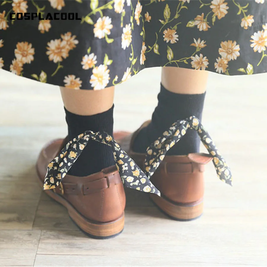 [Cospacool] японская мода харадзюку мультфильм стиль женщин Calcetines творческий ручной работы милые цветочные Meias Sokken хлопок забавные носки