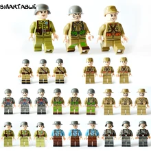 Smartable 24pcs set Building Blocks Figures brick toys Compatible Legoing Figures weapon military soldier for Gift