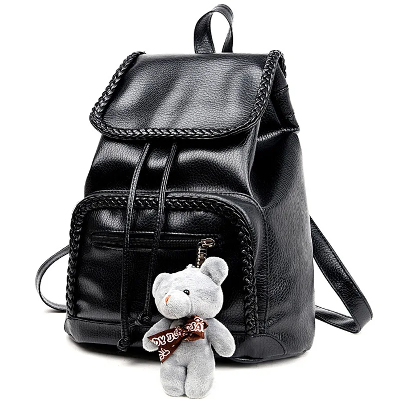 

2019 fashion leisure backpack women bag with carton bear tony