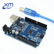 10 компл./лот UNO R3 UNO доска с usb кабель совместим с кабелем для Arduino