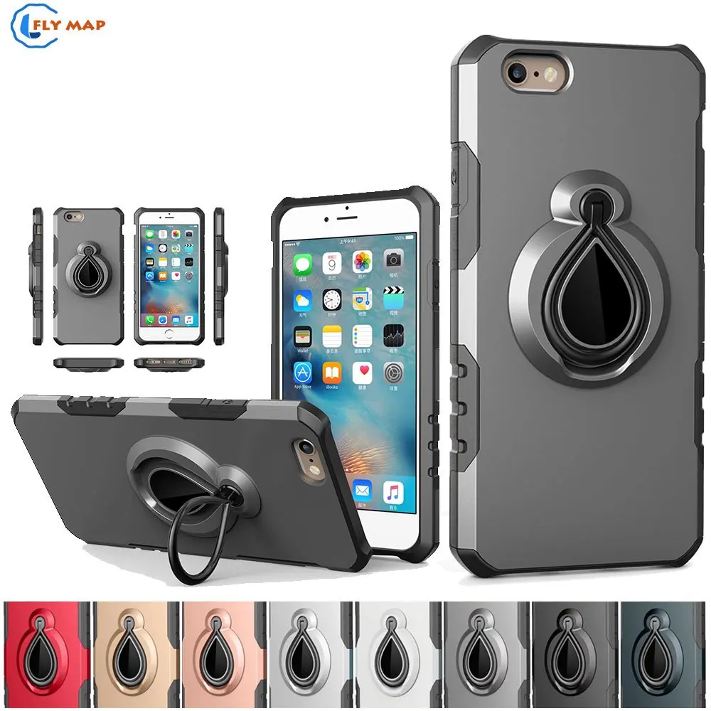Goede Coque Voor Apple iPhone 6 Plus 6 Plus Plastic + TPU Roterende Protector Case Cover Apple iPhone 6 S Plus 6 SPlus iPhone6SPlus Doos