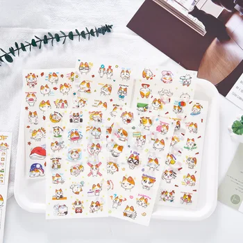 

6 pcs/pack Lovely Young Meow Cat Decorative Stationery Stickers Scrapbooking DIY Diary Album Stick Lable