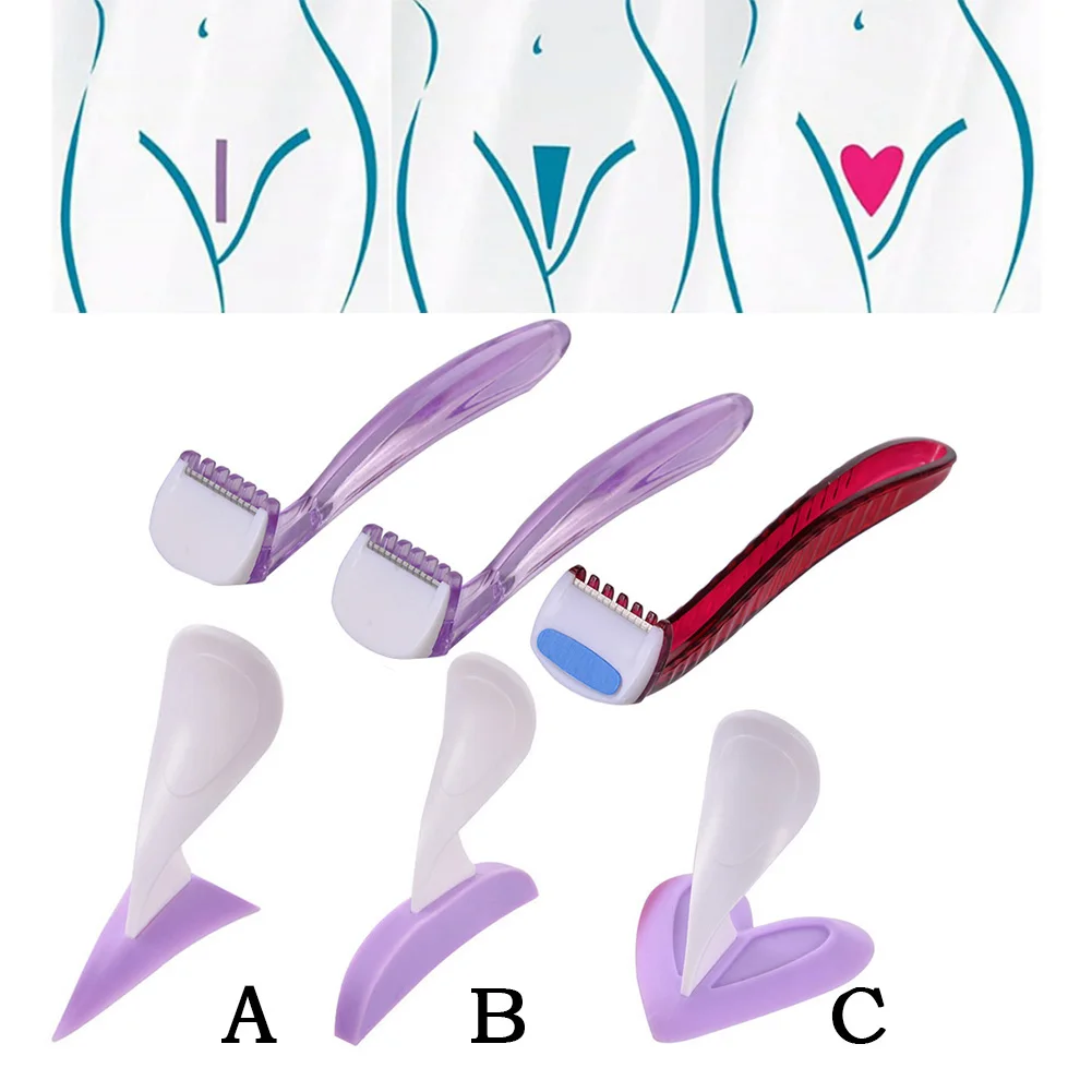 Для женщин бикини выделенный приватный шаблон для бритья Сексуальная Женская Лобковая Бритва для волос интимное Формирующее устройство для красоты инструмент
