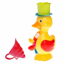 Милая утка Ванна Душ Колесо игрушка для детей распыления воды инструмент ванная комната подарок