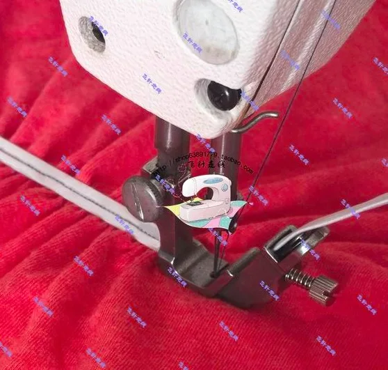 1/4 (elastic band width: 6.4mm)-For Industrial Sewing Machine Flat Car Elastic Steel Presser Foot Feet