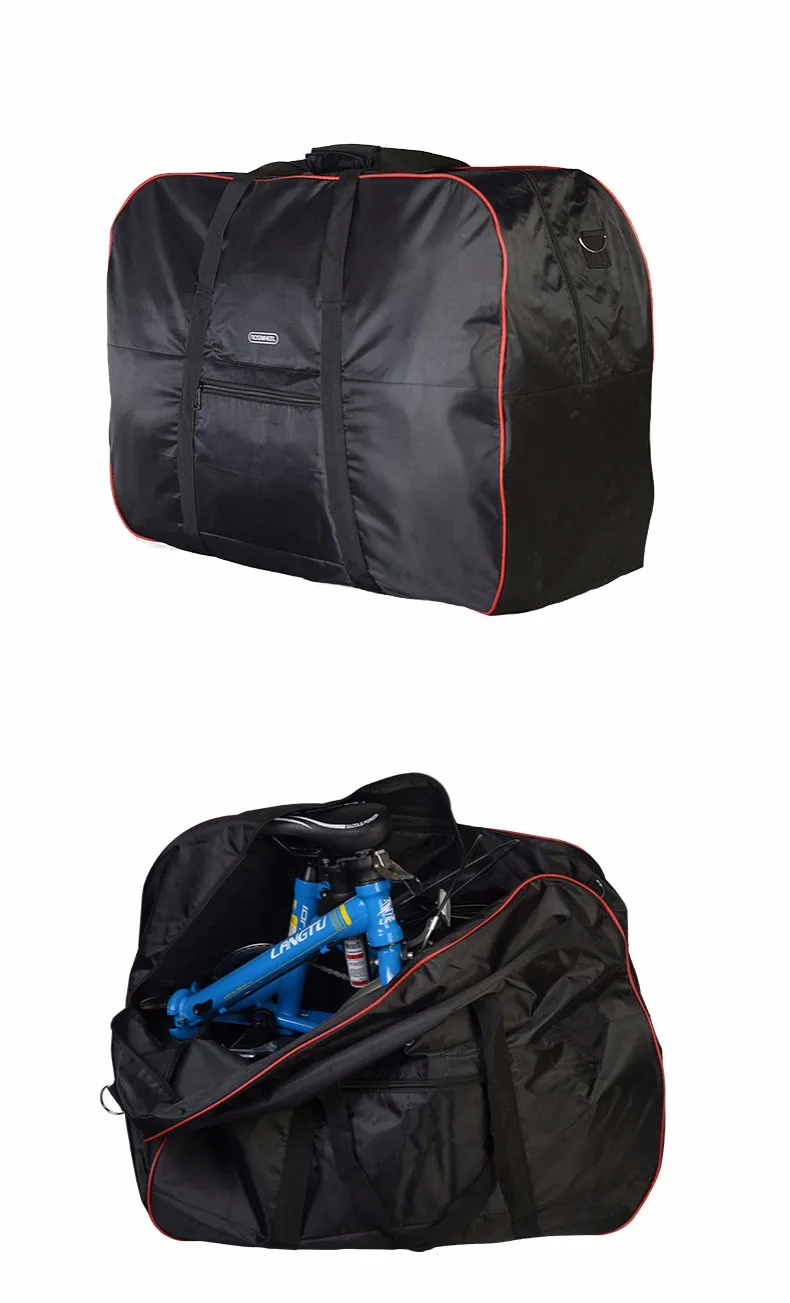 Sale ROSWHEEL Bicycle Storage Bag 14-20 Inch Folding Bike Loading 420D Pannier Shoulder Hand Carry Luggage Handlebar Seatpost Mount 5