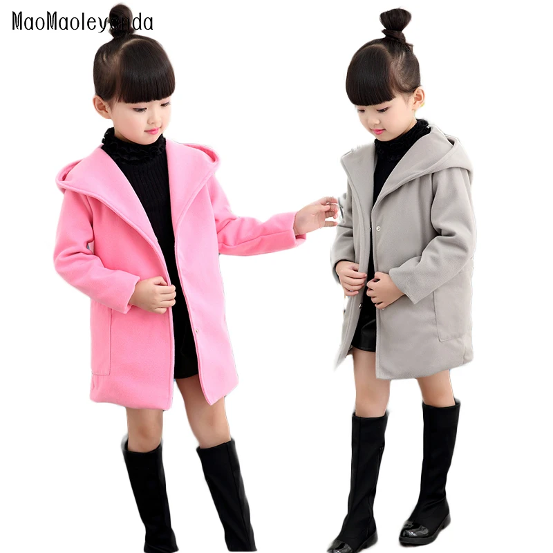 

Girls clothes Trench Coats Jackets For Clothing Tops Kids children's Windbreakers Spring jacket Autumn Outerwear wool dress coat