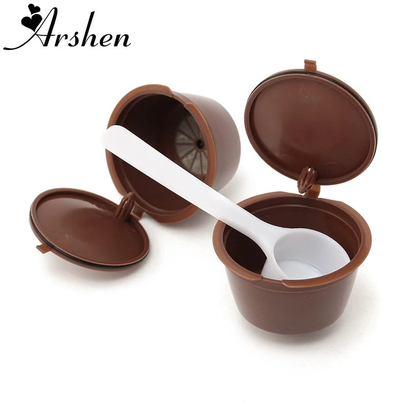 

Arshen 2 Pcs/Set Refillable Coffee Capsule Dolce Gusto Capsule Plsatic Reusable 200 Times Compatible With Nescafe Dolce Gusto