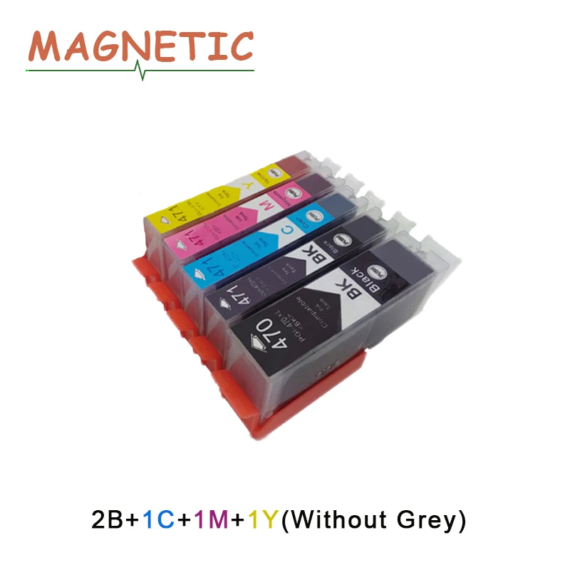 5X PGI470 CLI471 совместимый чернильный картридж для Canon ts5040 PIXMA MG5740 MG6840 MG7740 картриджи