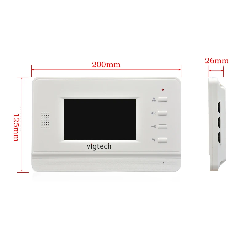 Домашний домофон Vigtech проводной ЖК дисплей 4 3 дюйма комнатное устройство монитор