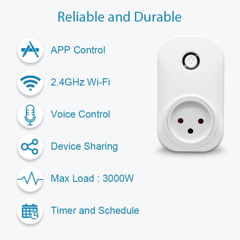  Tuya Smart Life WiFi Water Heater Switch Boiler Switches Israel Type WiFi Plug Socket Alexa Echo Go - 32972285478