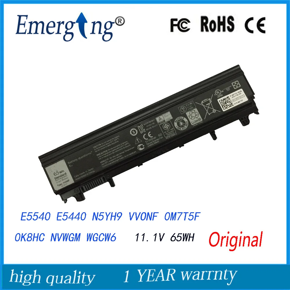 Аккумулятор для ноутбука Dell Latitude E5440 E5540 VVONF 451-BBIE 970V9 9TJ2J WGCW6 65 Вт/ч | Компьютеры и