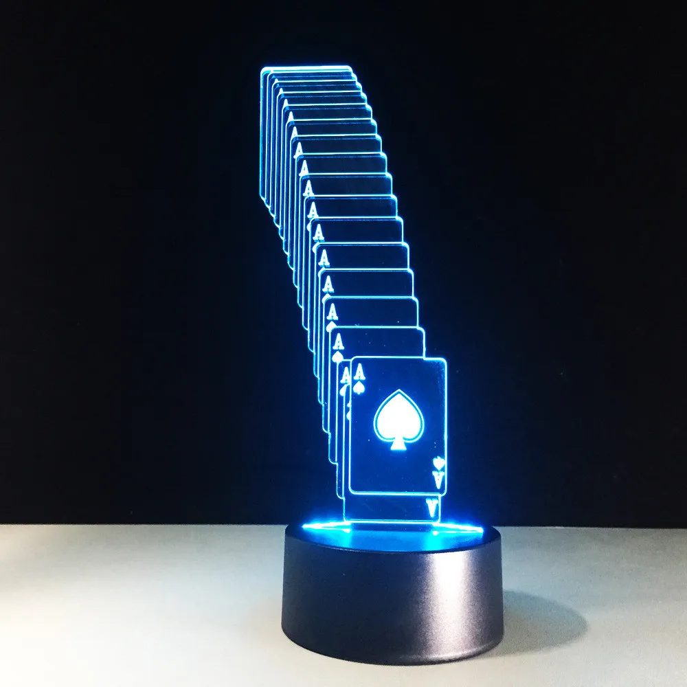 Креативная 3D светодиодсветодиодный USB лампа 7 цветов меняющая цвет настольное