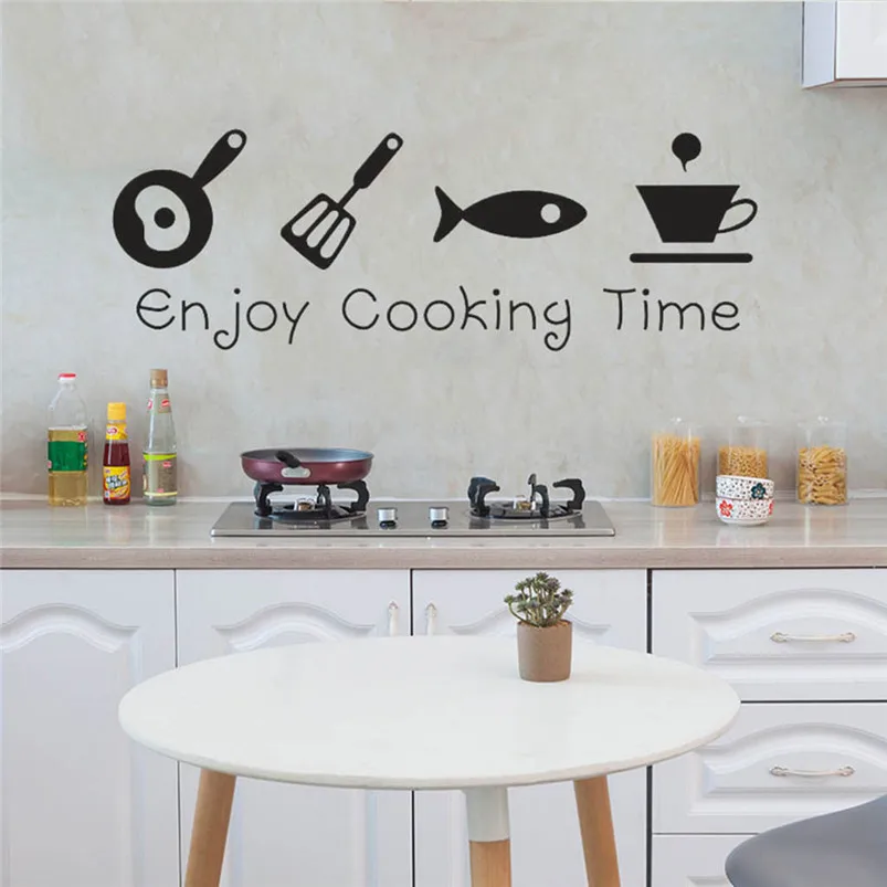 Hot Removable Kitchen Rules Words Wall Stickers Decal Home Decor Vinyl Art Mural Environmentally Adesivo De Parede 30MR702