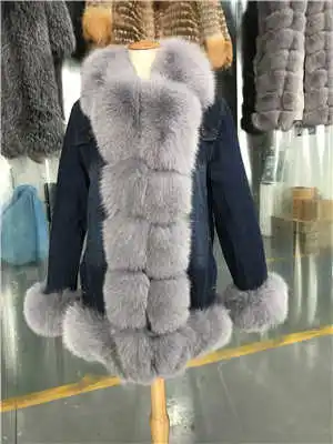 CKMORLS парка из натурального меха с воротником из лисьего меха для женщин зимняя меховая куртка 80 см длинная верхняя одежда из натурального меха лисы пальто размера плюс куртки - Цвет: Style 13
