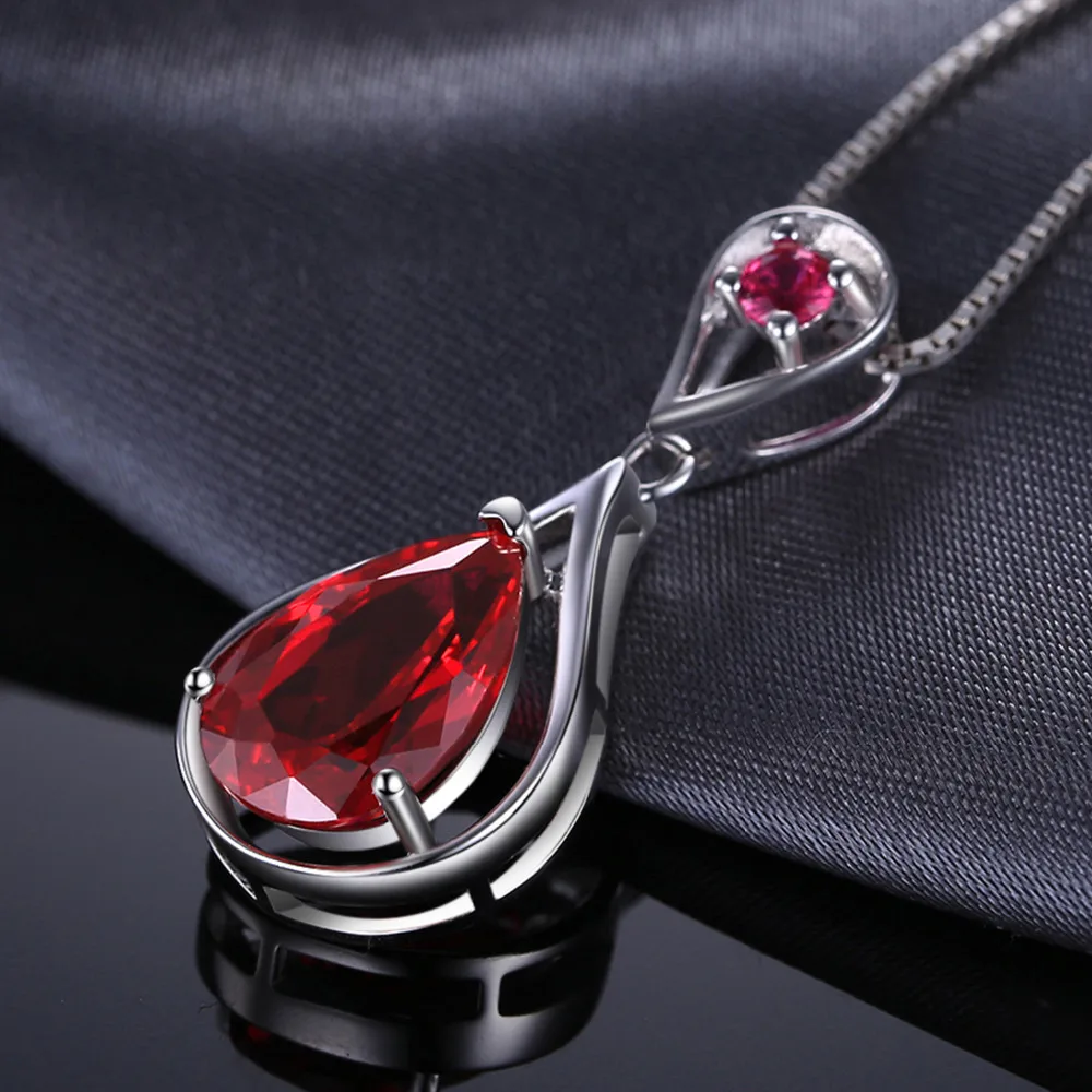 4ct Red Ruby Pendant 925 Sterling Silver For Women Fine Jewelry - 4ct red ruby pendant 925 sterling silver for women fine jewelry without a chain