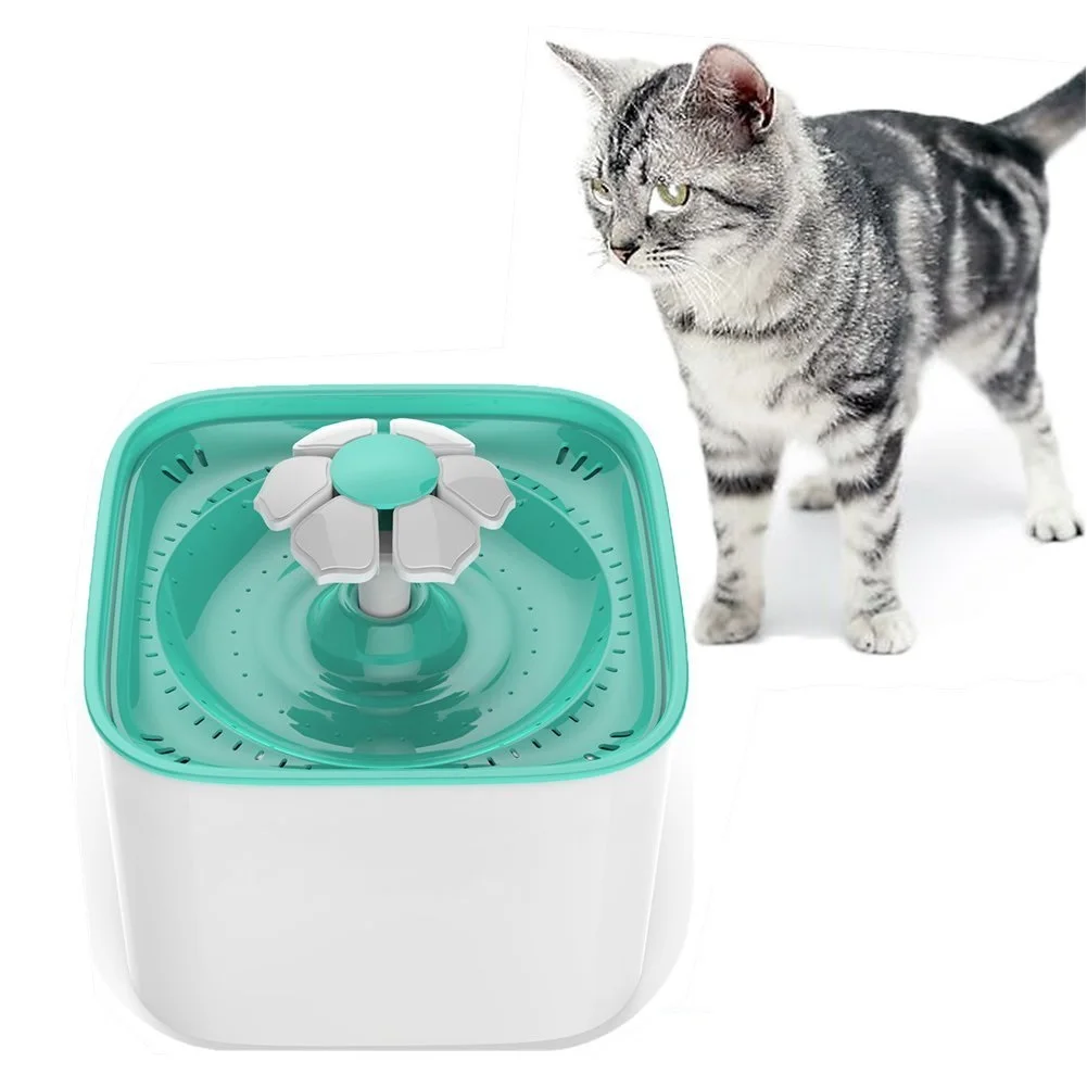 Автоматическая миска для животных, фонтан, собака, миска-Кормушка, дозатор напитков, фильтр, зеленый, синий, Цветочный стиль для кошки, собаки - Цвет: Japan Plug