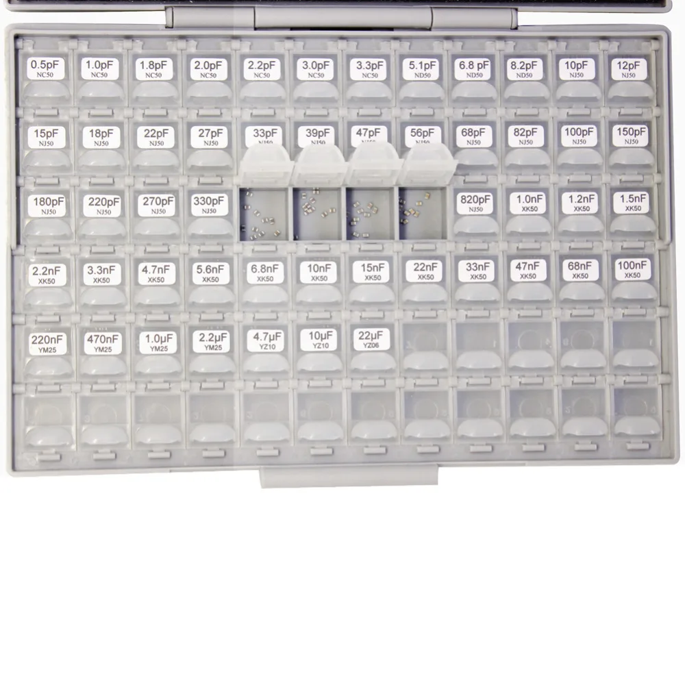 AideTek SMT/SMD 0805 Конденсатор organization корпус для хранения 50 В x 10 шт. пластиковые панельные конденсаторы Ассортимент коробка комплект C0810