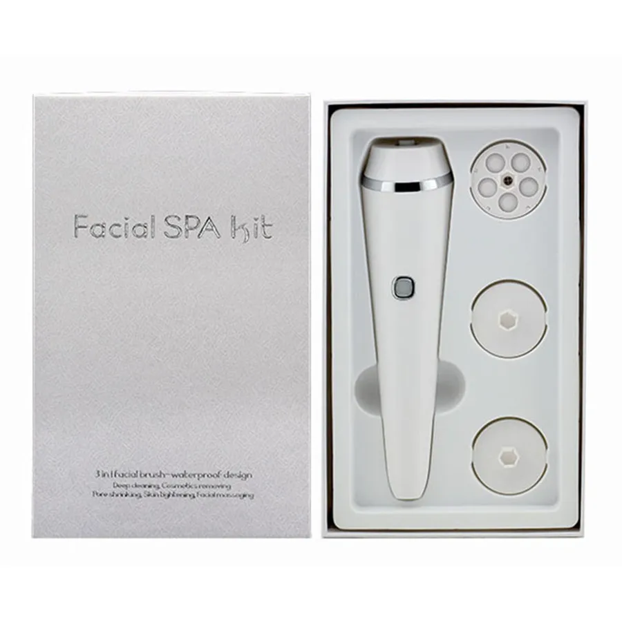 

3 in 1 Electric Facial Spa Washing Kit Face Cleaning Machine Skin Care Pore Body Cleansing Massage Mini Beauty Massager Brush