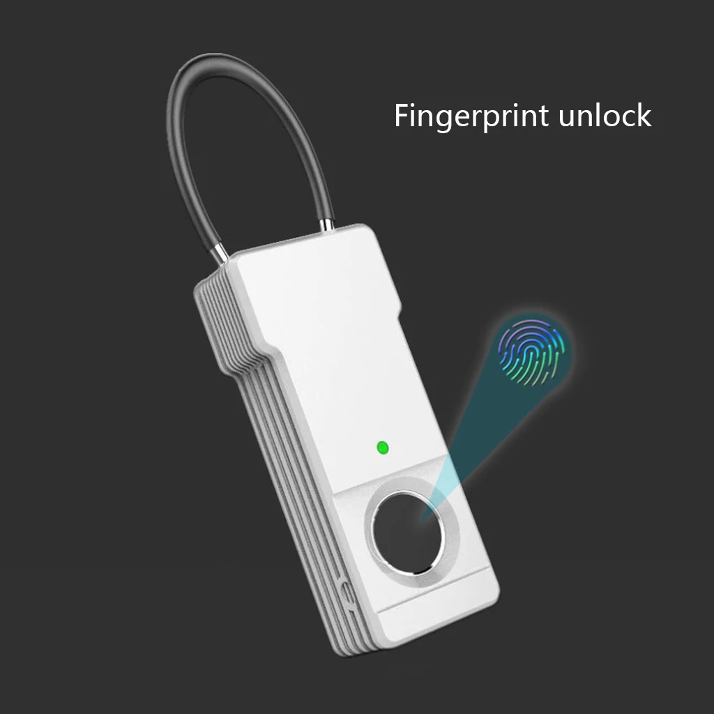 Умный Замок отпечатка пальца Противоугонный безключевой USB Перезаряжаемый Водонепроницаемый замок безопасности для женщин Девушка Рюкзак багажный офис