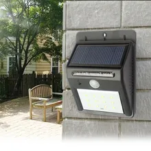 20 светодиодный s солнечный свет PIR датчик движения Беспроводной светодиодный светильник на солнечной батарее водонепроницаемый открытый садовый дворник настенное освещение
