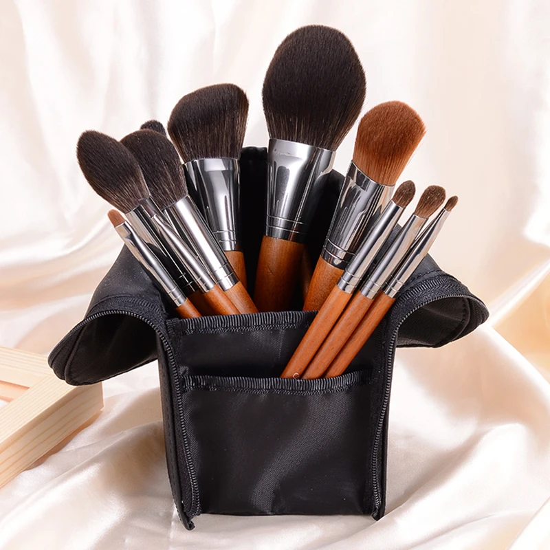 

1pcs Zipper Black Travel Makeup Brush Bag Empty Organizer Pouch Pocket Holder Kit Practical Cosmetic Make Up Tool Storage Case