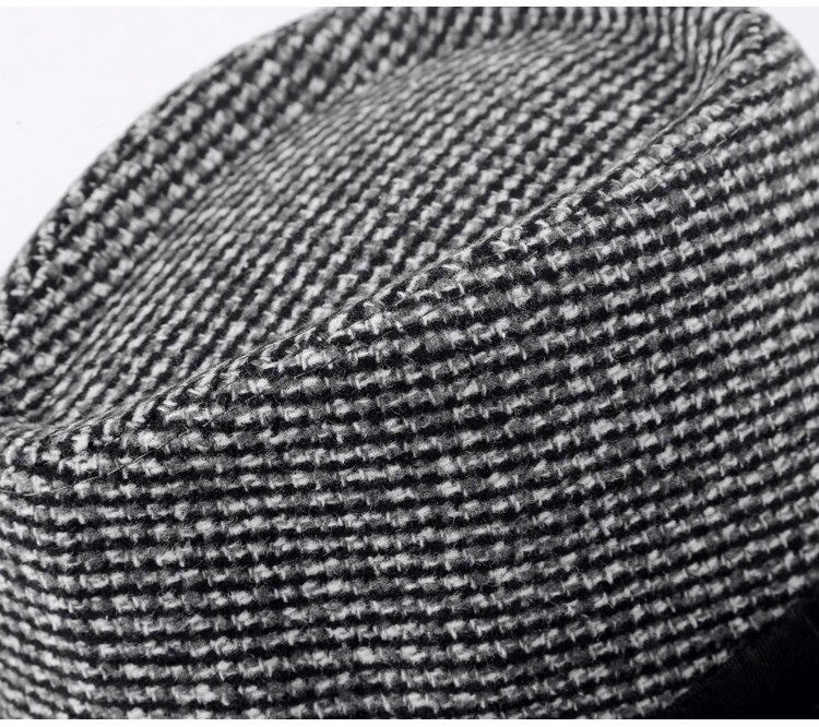 Woolen Texture European Style Jazz Hat Fisherman's Cap Men's Euramerican Fabric Gentlemen's Hat C917