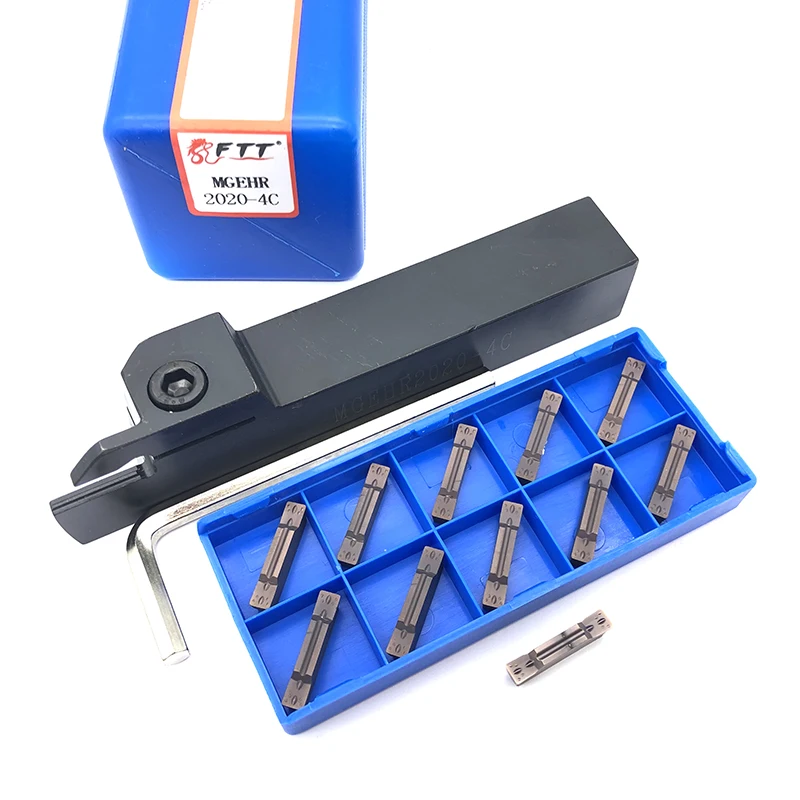 

1PCS MGEHR2020-4 Turning holder +11PCS MGMN400 M PC9030 turning tools parting and grooving carbide inserts lathe CNC tool