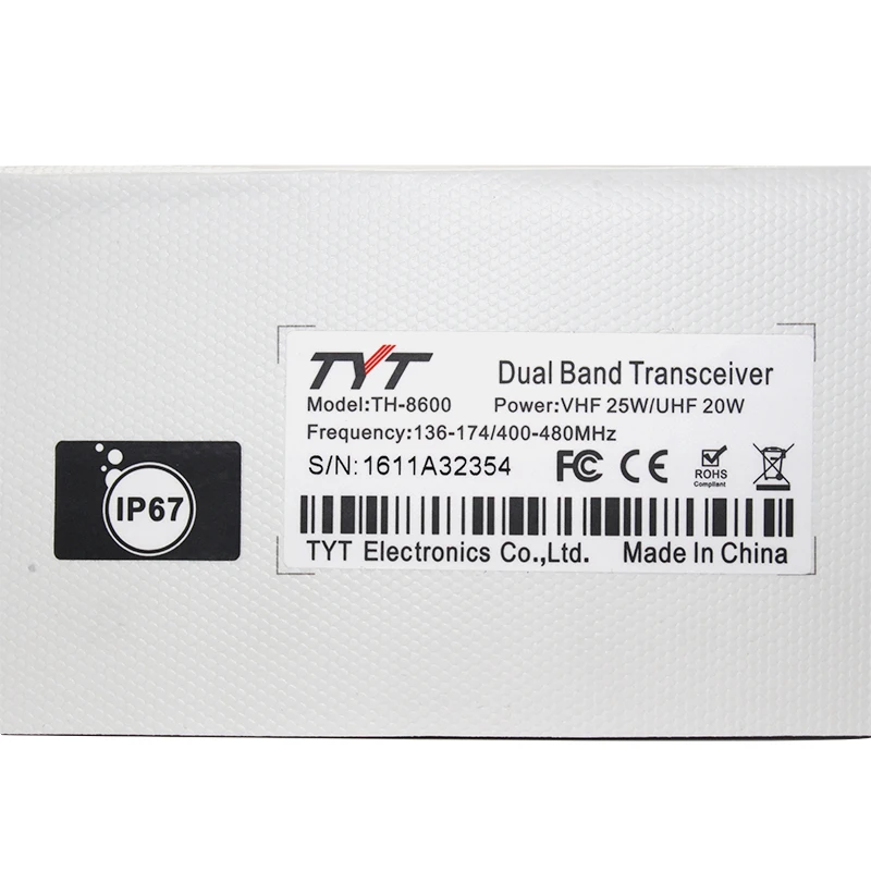 TYT TH-8600 Dual Band Мини Мобильный радиотелефон 25 Вт Powful IP67 Водонепроницаемый УКВ 136-174 мГц UHF400-480Mhz 200CH Автомобильная радиостанция Ham