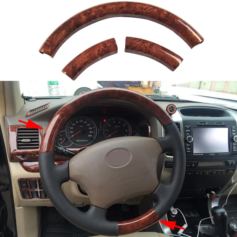 3x цветной чехол рулевого колеса автомобиля для Toyota Prado FJ120 03 09|car styling covers|cover for