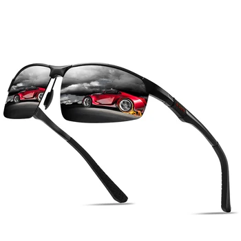 

Original Brand Designer Design Sunglasses Men Polarized Aluminum Magnesium Alloy Square Fashion Glasses Driver Driving Mirrors