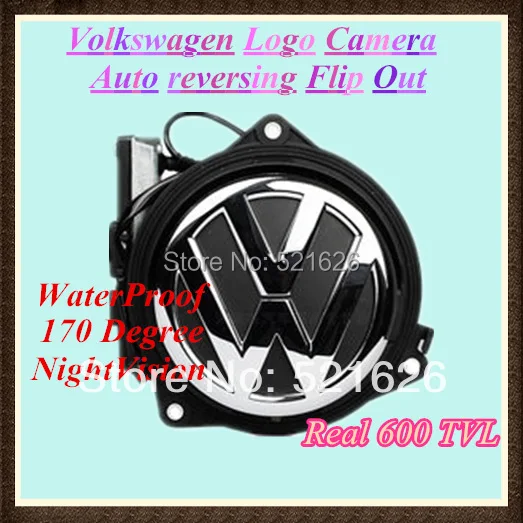 

High quality, Volkswagen Loge Car auto reversing Flip Out Rear view Camera for VW CC/Golf/Magotan/Phaeton