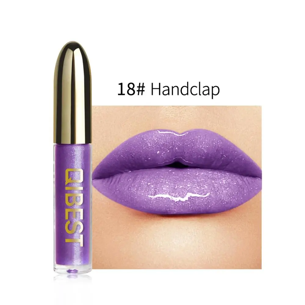 28 Colors Long Lasting Moisturizer Glitter LipGloss Tint Cosmetics Nutritious Shimmer Liquid Lipstick Beauty Lips Makeup maquiag - Color: 18
