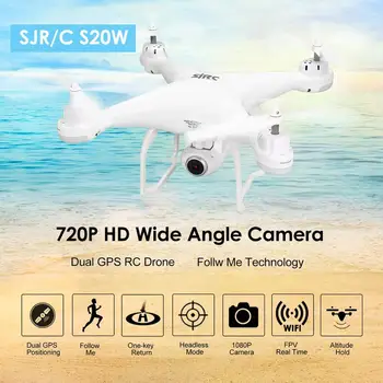 

SJ R/C S20W Drone with Camera FPV 1080P Selfie Altitude Hold Headless Mode Auto Return Takeoff/Landing Hover GPS RC Quadcopter