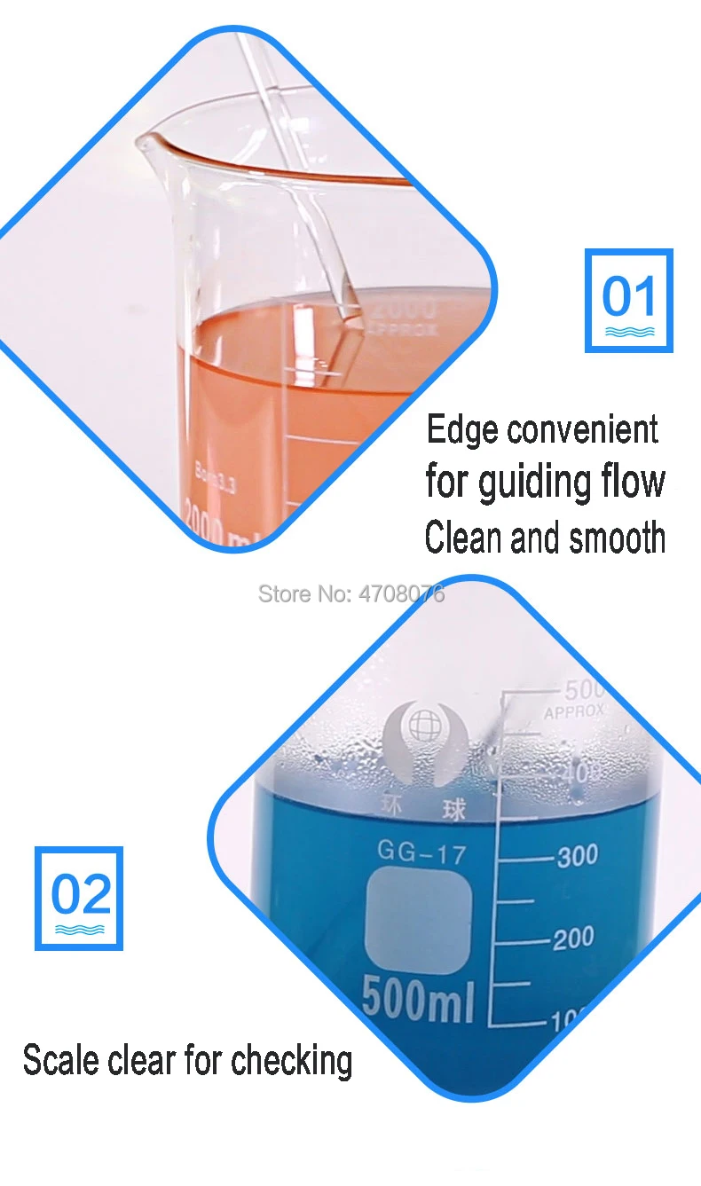 copo de medição química fundo plano para o teste científico